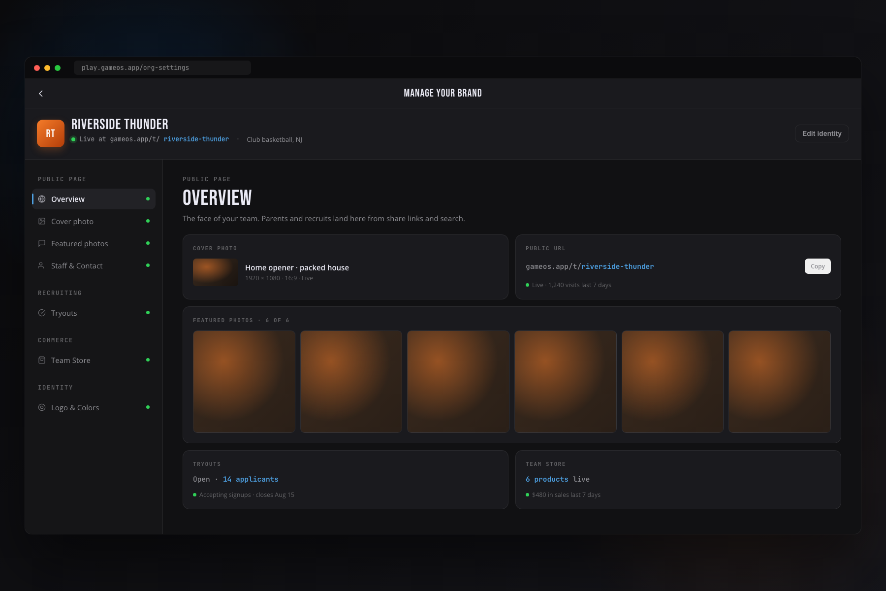 Manage your Brand workbench